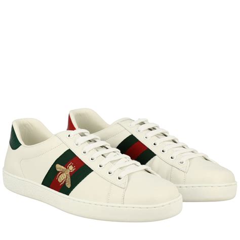 mens white gucci classic sneakers 9.5|authentic Gucci sneakers for men.